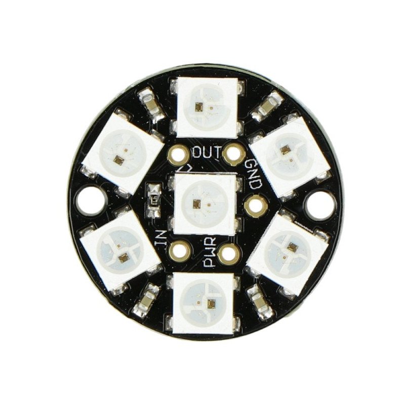 Klenot Adafruit NeoPixel - RGB LED prsten 7 x WS2812 5050