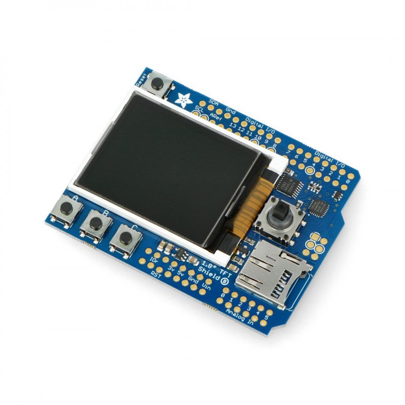 1,8 "TFT displej se čtečkou microSD + joystick - štít pro Arduino