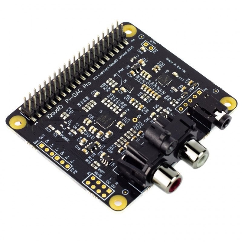 Pi-DAC PRO - zvuková karta pro Raspberry Pi 4B / 3B + / 3/2 / B + / A +