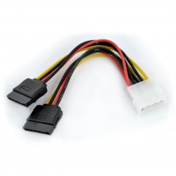 Napájecí kabel Molex - 2x SATA - 15cm