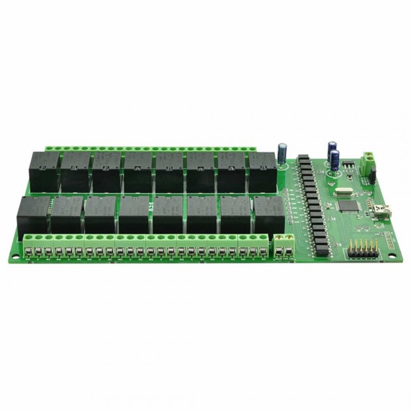 Numato Lab - 16kanálový reléový modul 24V 7A / 240V + 10 GPIO - USB