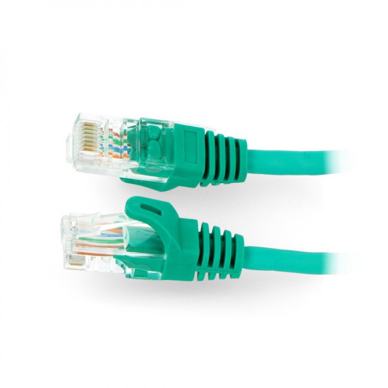 Patchcord Ethernet UTP 5e 0,5 m - zelený