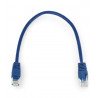 Ethernet Patchcord UTP 5e 0,25m - modrý - zdjęcie 2