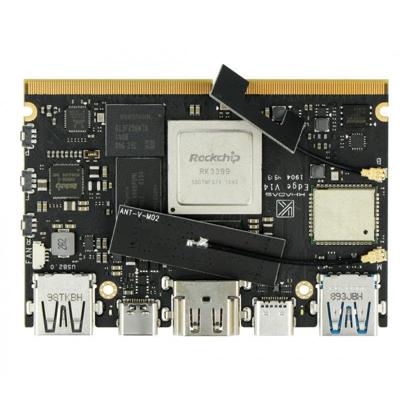 Khadas Edge Pro - Rockchip RK3399 WiFi, Bluetooth Cortex A72 / A53 + 4 GB RAM / 32 GB eMMC