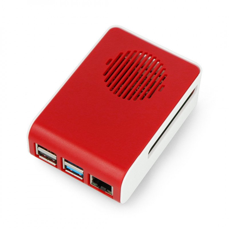 Pouzdro pro Raspberry Pi 4B - ABS - LT-4A11 - bílá a červená