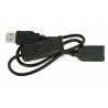 Prodlužovací kabel USB A - A s vypínačem, černý - 0,5 m - zdjęcie 3