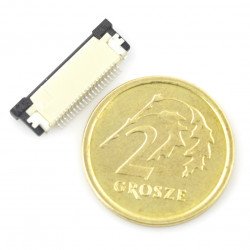 ZIF zásuvka, FFC / FPC, 20 pinů vodorovně, rozteč 0,5 mm, horní kontakt
