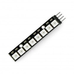 RGB LED pásek WS2812 5050 x 8 LED - 53 mm - pájené konektory