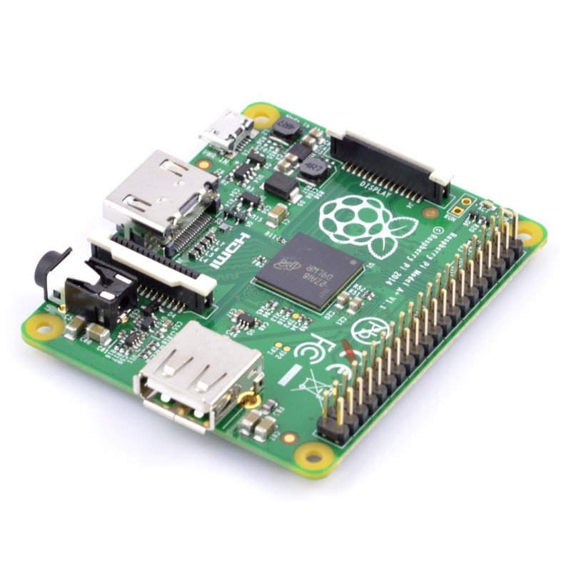 Raspberry Pi Model A + 256 MB RAM se systémem paměťové karty +