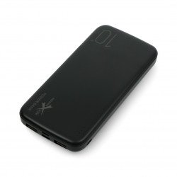 Mobilní baterie Powerbank Extreme Style Ampere 10 000 mAh - microUSB, USB C, Lightning - černá