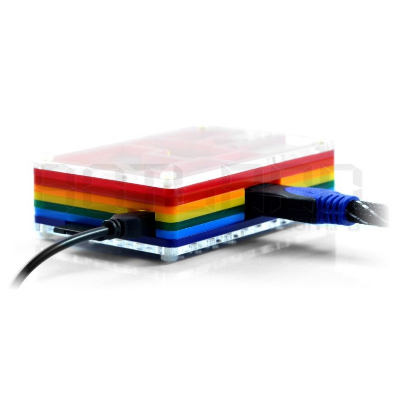 Pouzdro Raspberry Pi B - Rainbow
