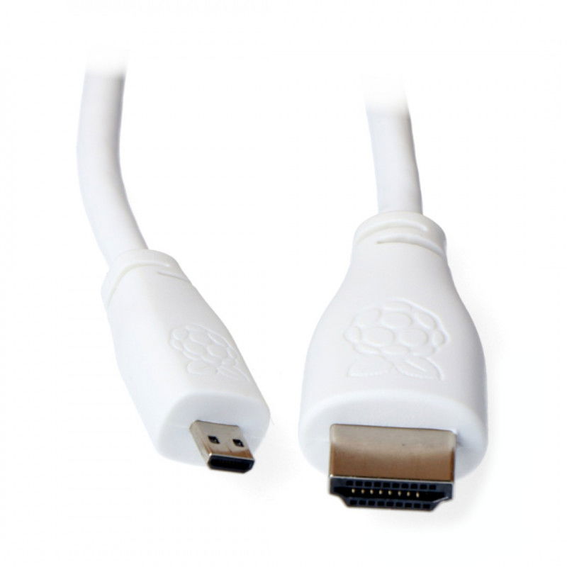 MicroHDMI - kabel HDMI - originální pro Raspberry Pi 4 - 2 m