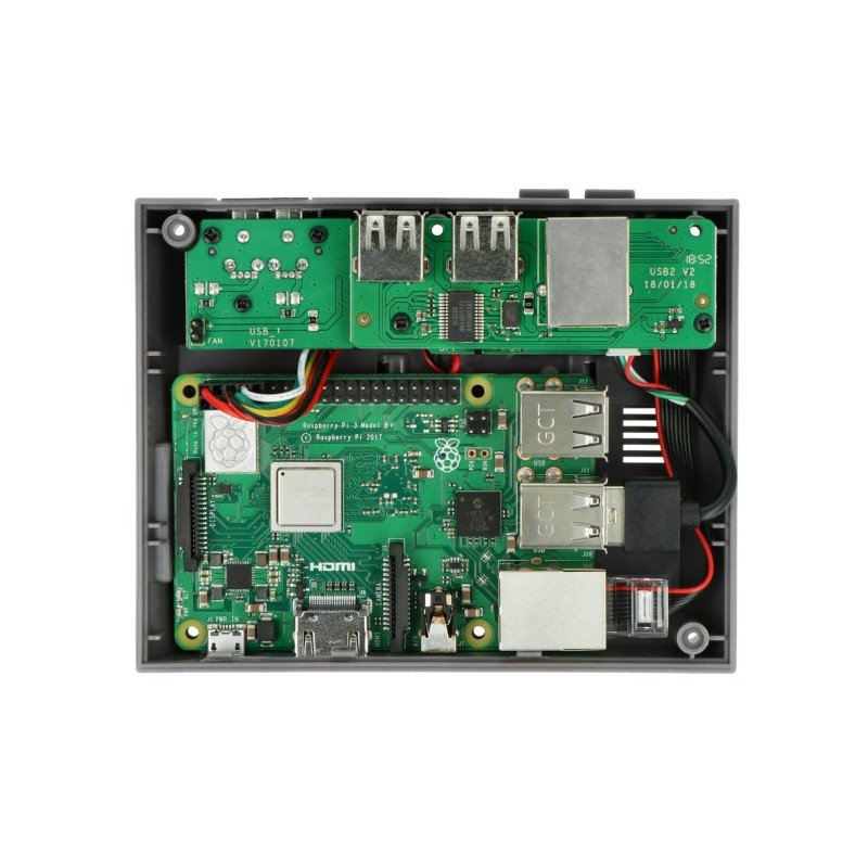 RetroFlag NESPi + - pouzdro pro Raspberry Pi Model 3B + / 3B / 2B s ventilátorem_
