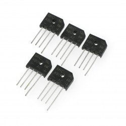 Můstkový usměrňovač KBU6M - 1000V / 6A - plochý - 5ks