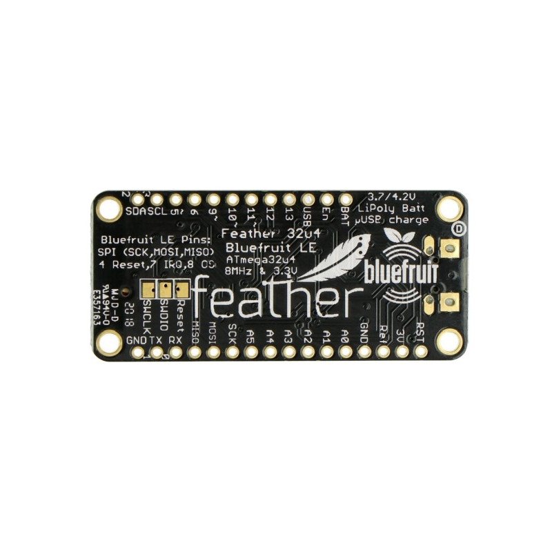 Adafruit Feather 32u4 Bluefruit LE - kompatibilní s Arduino