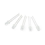 LED 5 mm zelená čirá - 5 ks