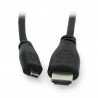 MicroHDMI - kabel HDMI - originální pro Raspberry Pi 4 - 1 m - černý - zdjęcie 1