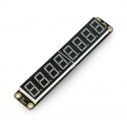 Gravitační - 8místný segmentový displej I2C - červený - DFRobot DFR0645-R