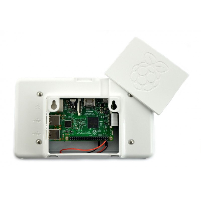 Pouzdro pro Raspberry Pi, vyhrazená 7 '' obrazovka a fotoaparát - pouzdro Premium bílé
