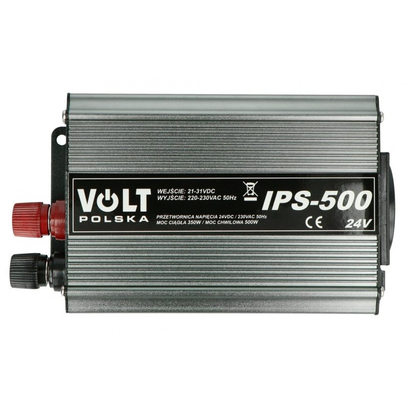 DC / AC stupňový převodník 24VDC / 230VAC 350 / 500W - sinusový - Volt IPS-500