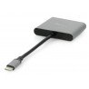 Hub - Multiport Natec Fowler Mini - USB-C PD HDMI - šedý - zdjęcie 2