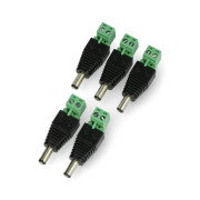 DC 5,5x2,5mm zástrčka s oddělitelným proužkem