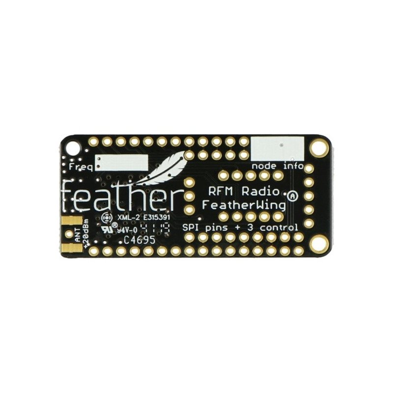Rádiový modul Adafruit FeatherWing LoRa RFM95 433MHz - štít pro Feather