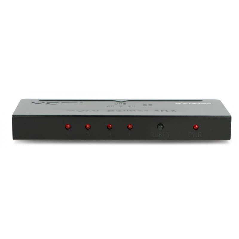 Lanberg HDMI splitter - 4x HDMI 4K + napájecí zdroj - černý
