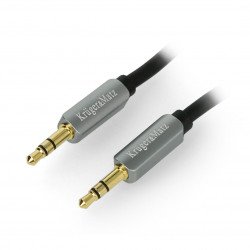Kruger & Matz Jack 3,5 mm stereofonní černý - kabel 1,8 m