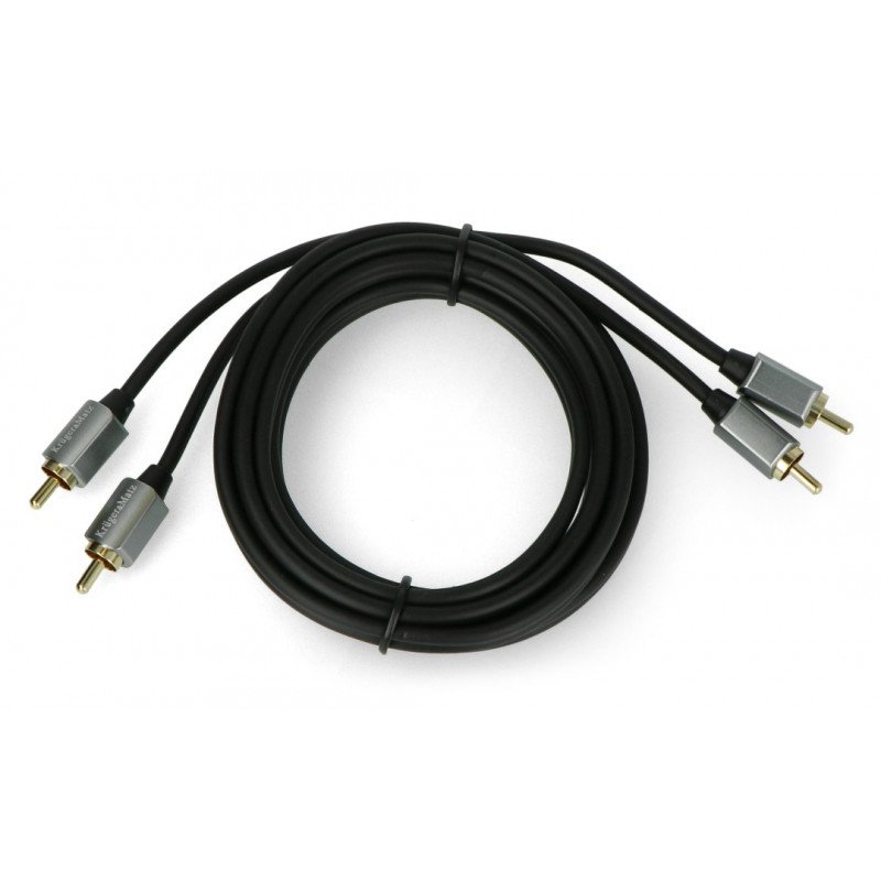 Kruger & Matz 2x RCA - 2x RCA černý kabel - 1,8 m