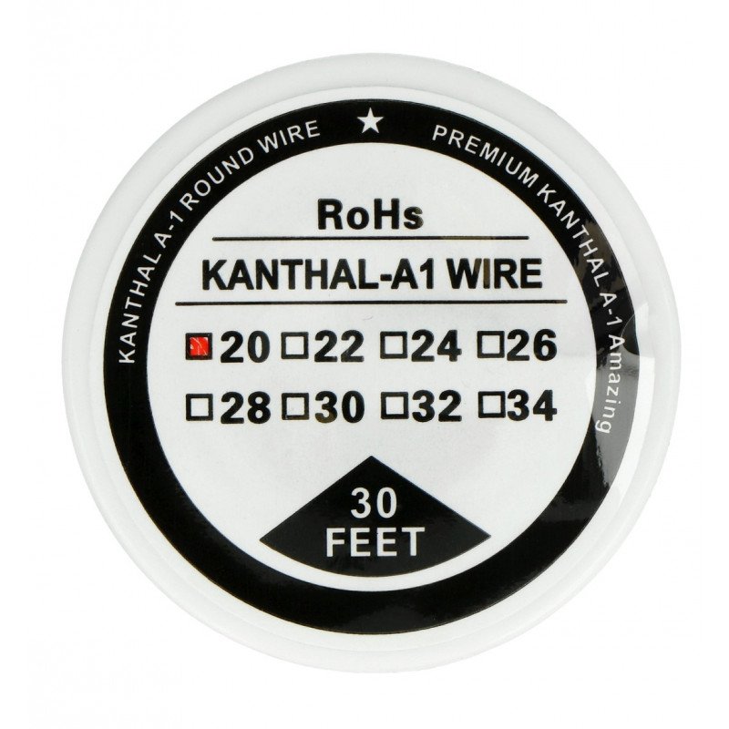 Odporový drát Kanthal A1 0,81 mm 2,85 Ω / m - 9,1 m