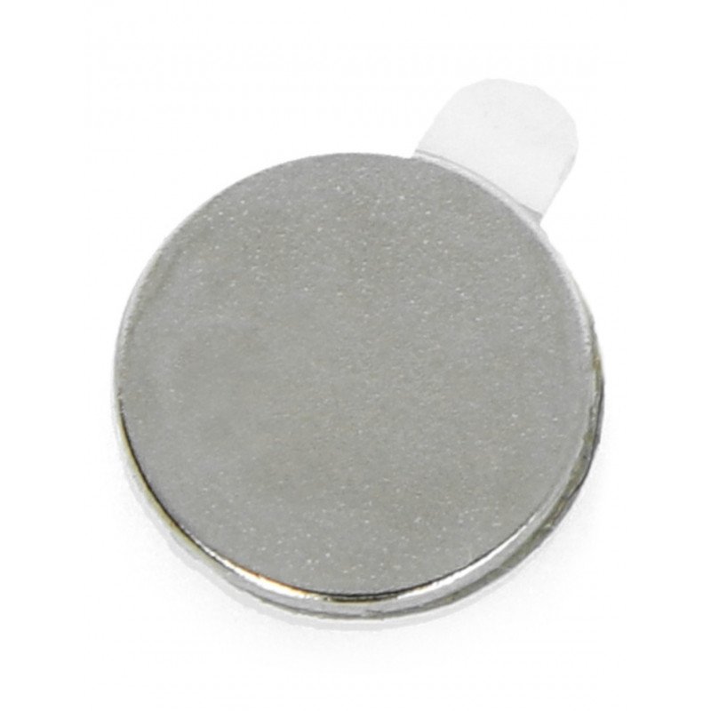 Kulatý neodymový magnet s lepicí vrstvou S N35 / Ni - 10x1mm