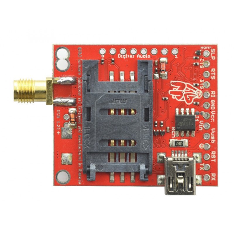 GSM 3G SIM modul - d-u3G μ-shield v.1.13 - pro Arduino a Raspberry Pi - SMA konektor