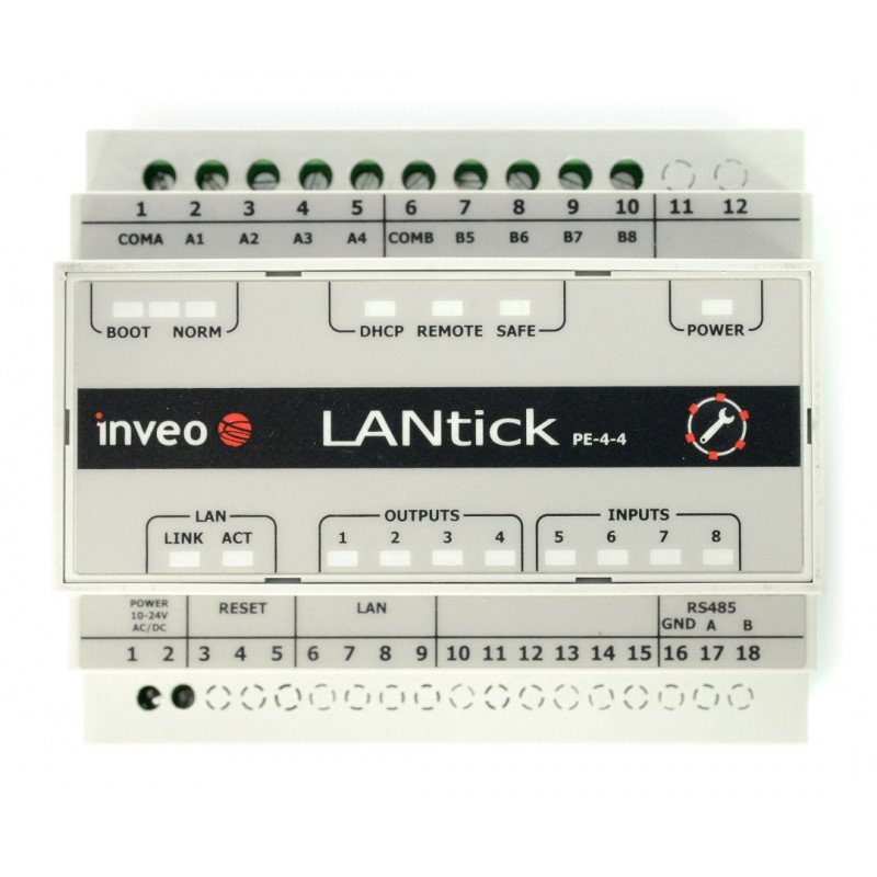 LanTick Pro PE-4-4 - síťově řízený reléový modul