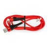 Kabel eXtreme Spider USB A - Lightning pro iPhone / iPad / iPod 1,5 m - červený - zdjęcie 2