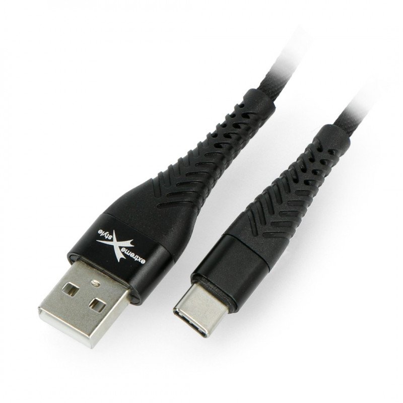 Kabel eXtreme Spider USB A - USB C - 1,5 m - černý