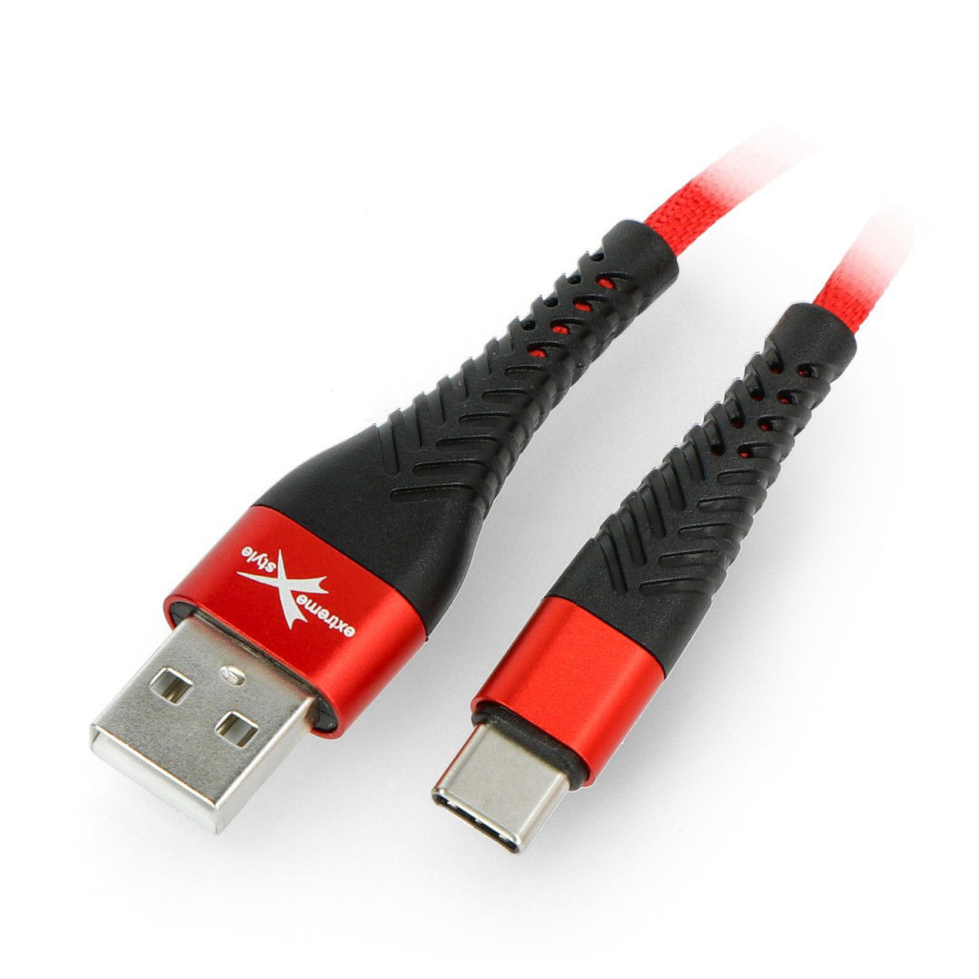 Kabel eXtreme Spider USB A - USB C - 1,5 m - červený