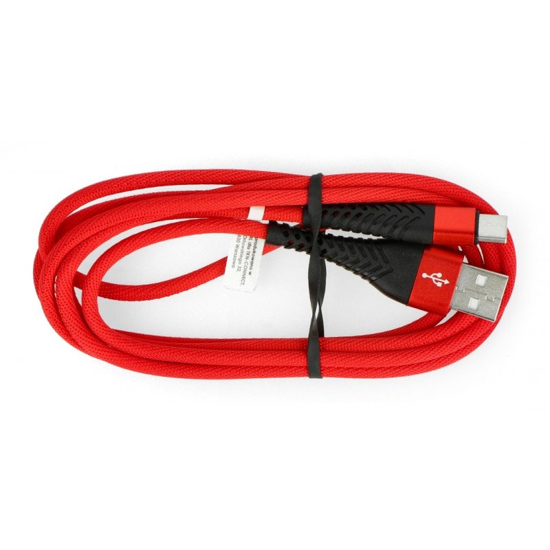 Kabel eXtreme Spider USB A - USB C - 1,5 m - červený