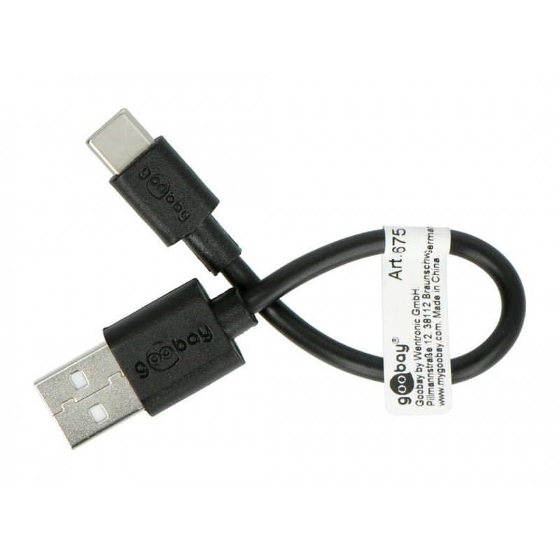 Nabíjecí a synchronizační kabel Goobay USB-C 0,1 m černý