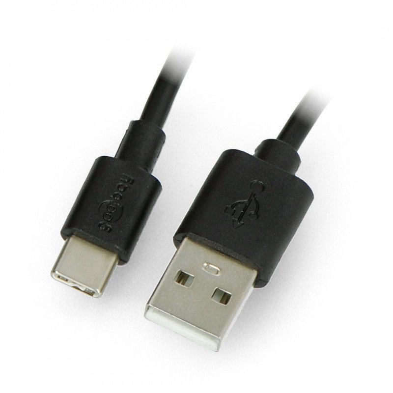 Goobay USB A 2.0 - USB C černý kabel - 1m