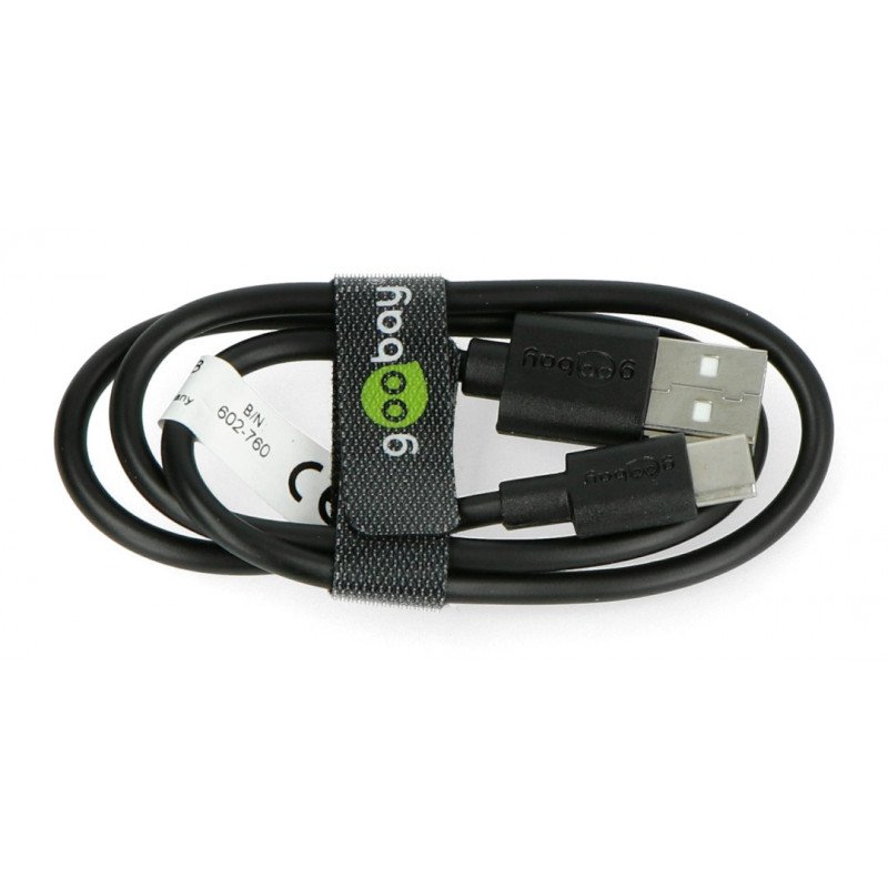Goobay USB A 2.0 - černý kabel USB C - 0,5 m