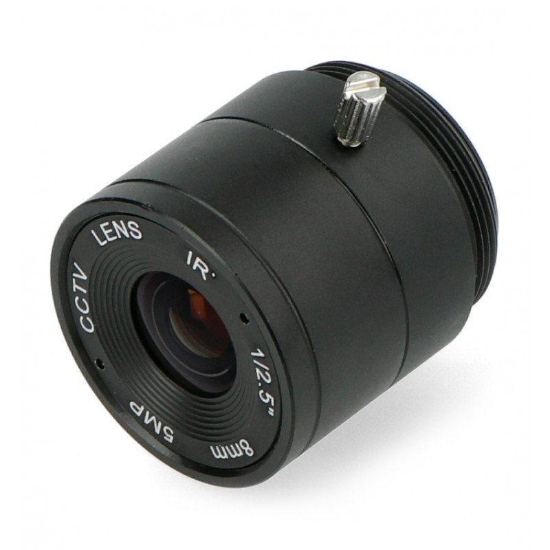Objektiv CS Mount 8 mm s ručním ostřením - pro kameru Raspberry Pi - Arducam LN038
