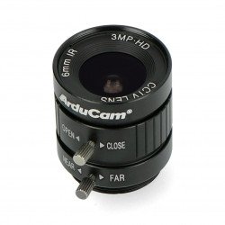 CS Mount 6 mm širokoúhlý objektiv s ručním ostřením - pro fotoaparát Raspberry Pi - ArduCam LN037