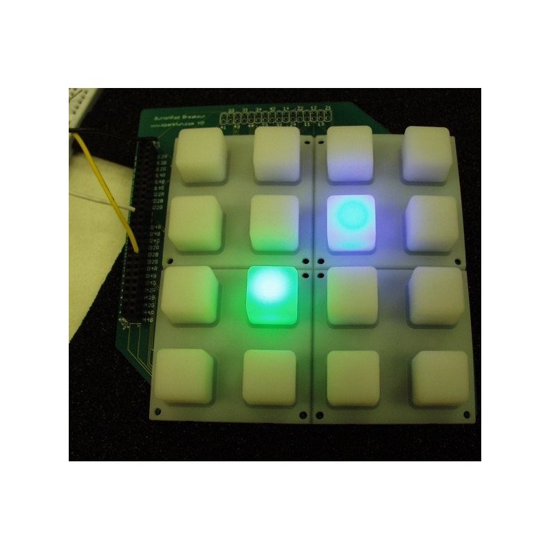 Panel klávesnice 2x2 - kompatibilní s LED diodami - SparkFun