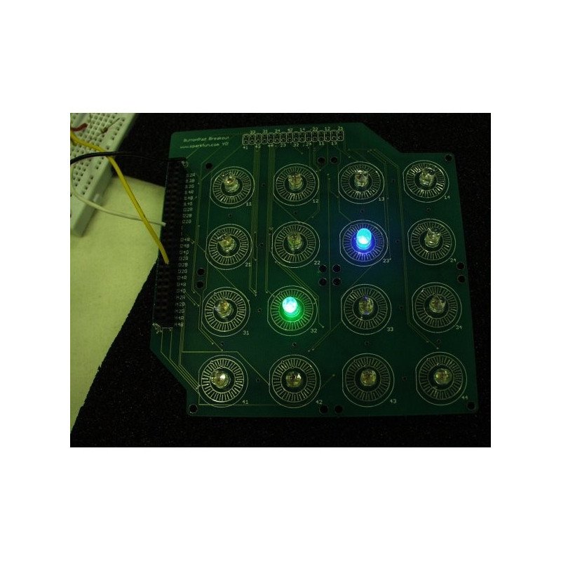 Panel klávesnice 2x2 - kompatibilní s LED diodami - SparkFun