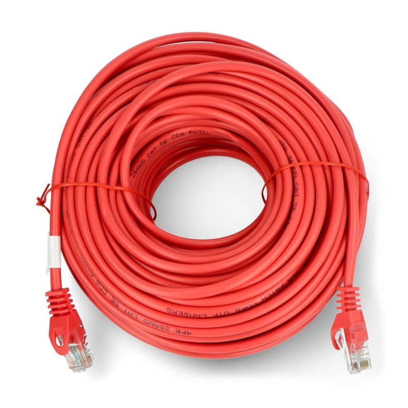 Lanberg Ethernet Patchcord UTP 5e 30m - červený