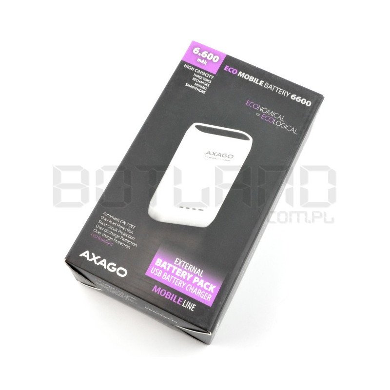 Mobilní baterie Axago Eco Mobile PWB-E6 6600mAh