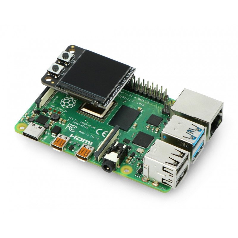 Mini PiTFT displej 1,3 '' 240x240px pro Raspberry Pi - Adafruit 4484