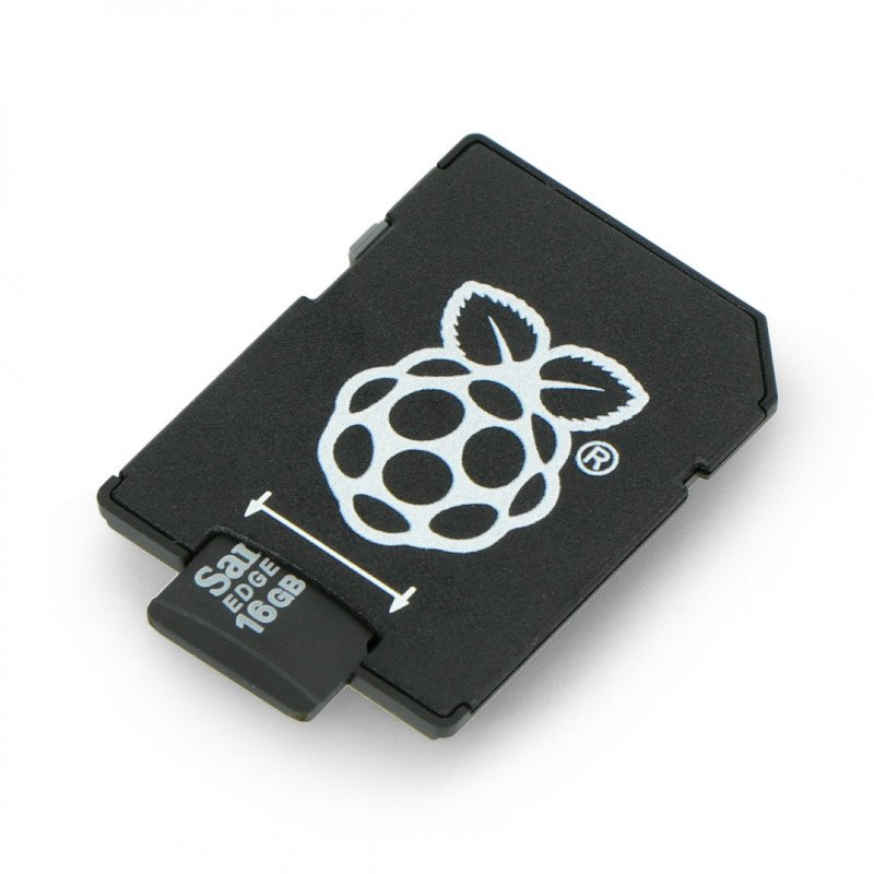 Paměťová karta microSD SanDisk 16 GB 80 MB / s třída 10 + Raspbian NOOB systém pro Raspberry Pi 4B / 3B + / 3B / 2B