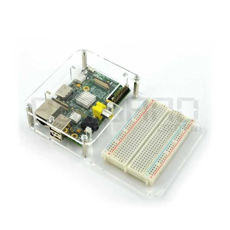 Pouzdro Raspberry Pi Model B s prostorem pro prkénko na prkénko